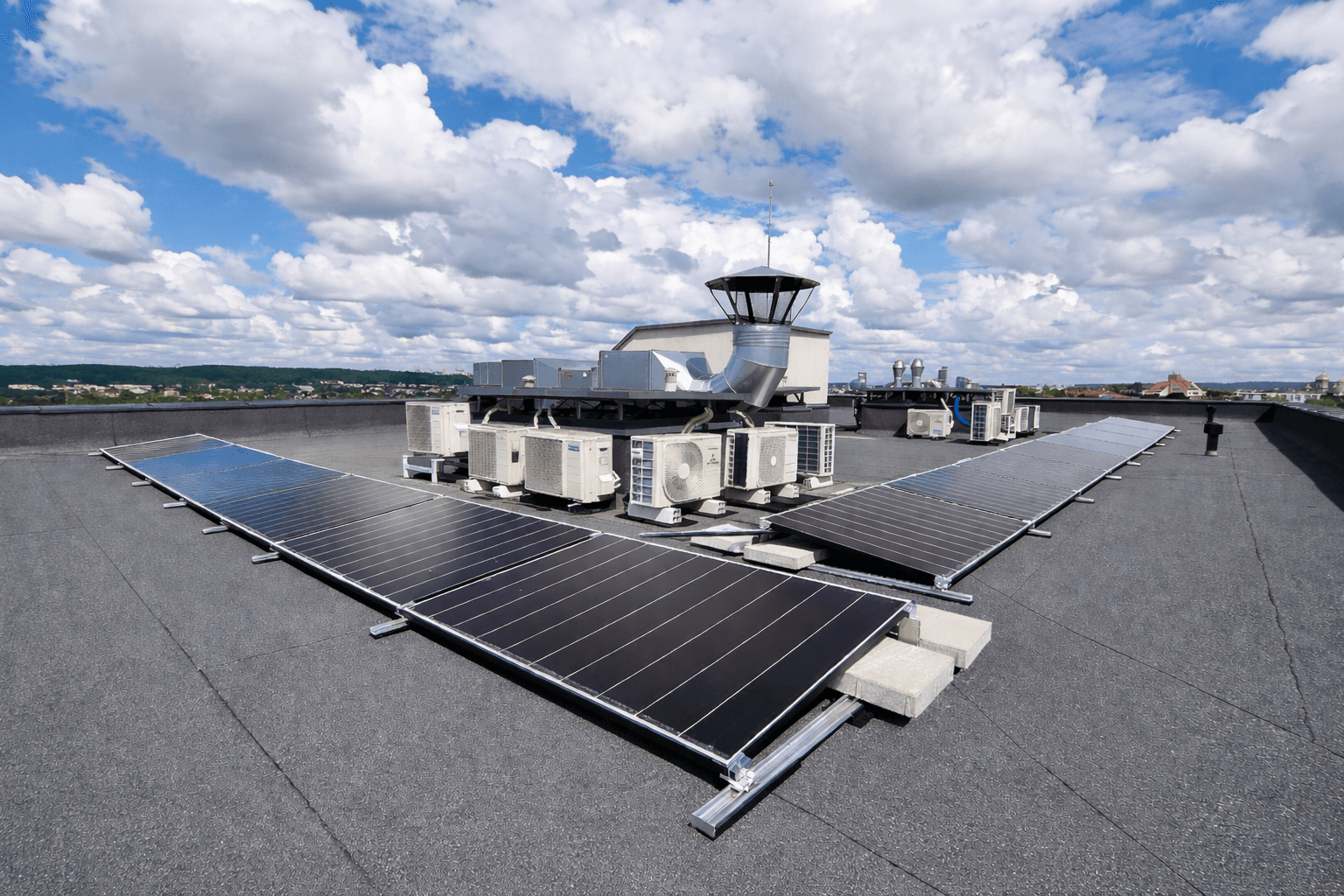 Industrial Rooftop Solar PV Installation · Commercial Facility